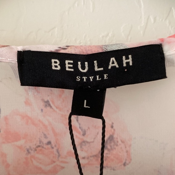 NWT Beulah Style Sheer Floral Ruffle Blouse - Picture 3 of 5